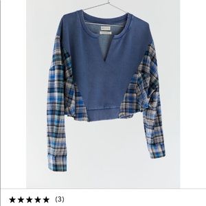 Urban outfitters Spliced Plaid crop top